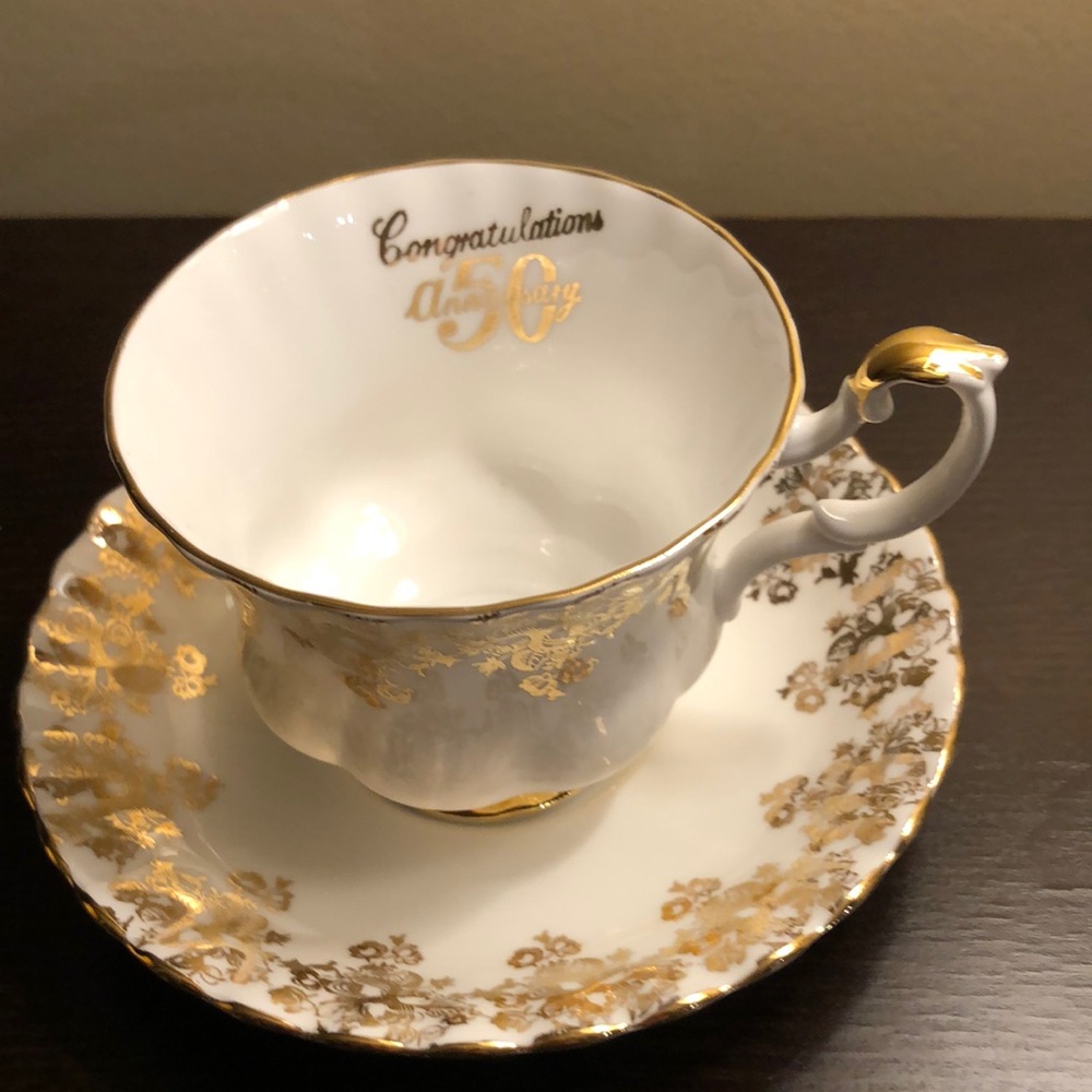 Royal Albet 50th Anniversary Tea Cup and Saucer